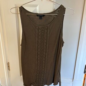 Banana Republic Tan Lace Detail Tank Top